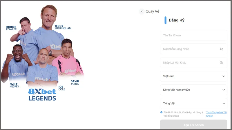 Cần lưu ý để việc đăng ký cùng 8XBET diễn ra một cách suôn sẻ