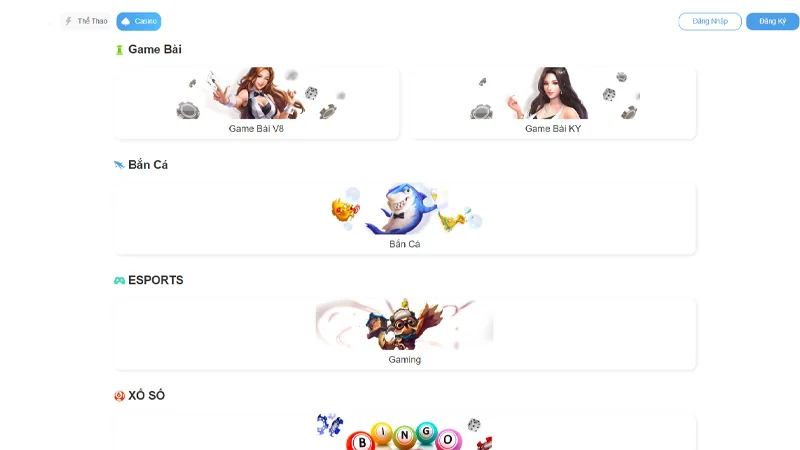 Có đa dạng tựa game hấp dẫn bet thủ tại nhà cái 8XBET